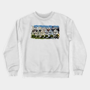 Painted Ladies - Old Victorian houses San Francisco Crewneck Sweatshirt